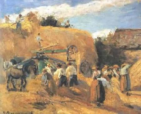 Camille Pissarro Threshing Machine